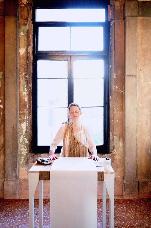 Sabrina Bellenzier, Anam Cara – Dwelling Body, Venice International Performance Art Week, Palazzo Mora, Venice, 2018 © Alexander Harbaugh