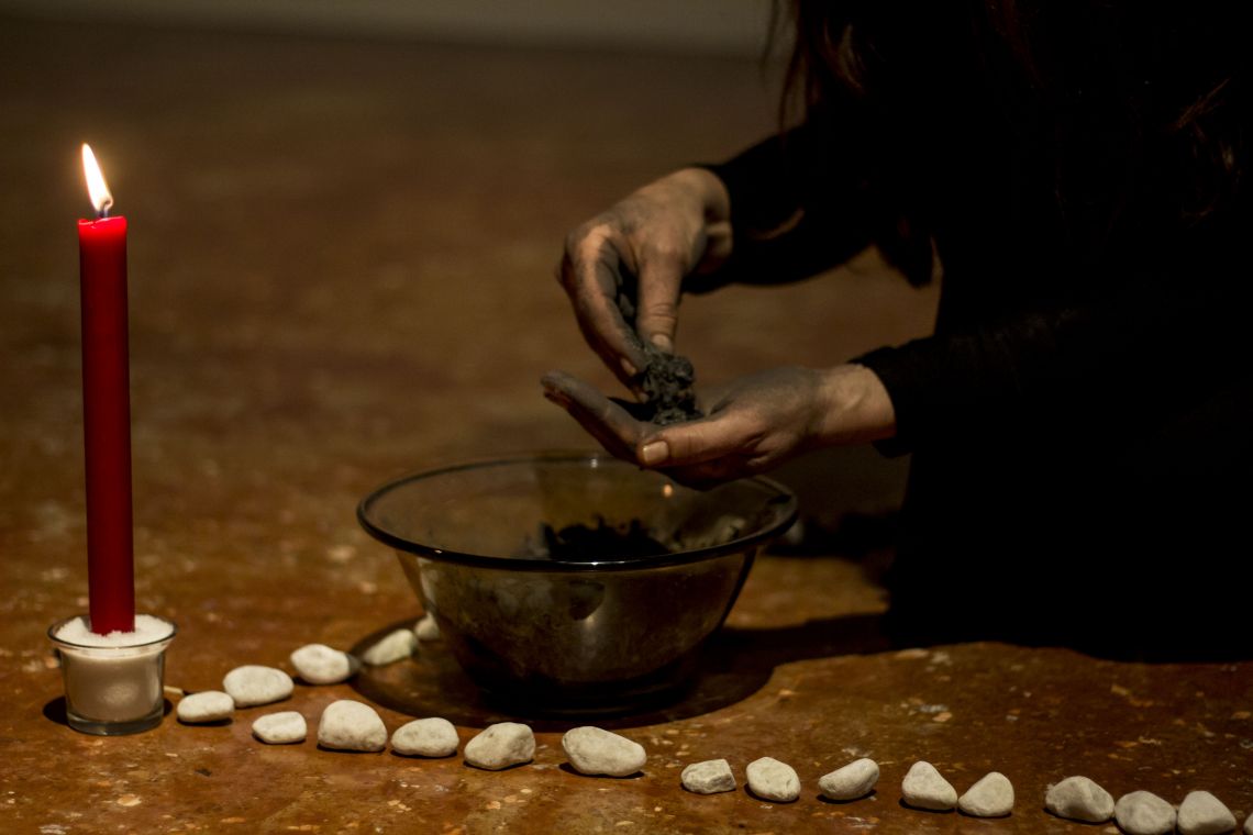 Sivitri Delphia, Venice International Performance Art Week 2020, Co-Creation Live Factory, Photograph © Fenia Kotsopoulou