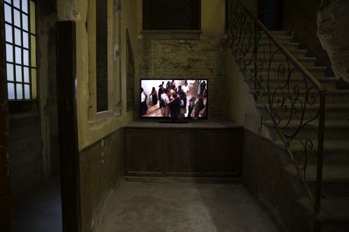 Regina José Galindo, Selected Videos. Exhibition view. Venice International Performance Art Week (2014). Photograph by Samanta Cinquini.