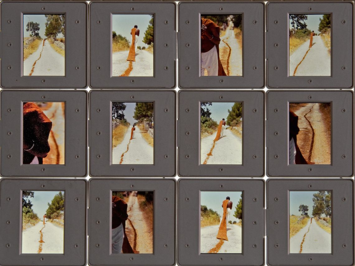 Andrea Morucchio, Red Track (2003). Scan of the diapositive slides. Courtesy the artist. 