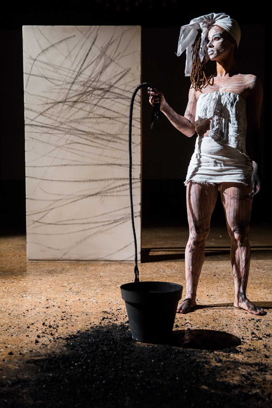 Jeannette Ehlers, Whip it good. Performance at the III Venice International Performance Art Week 2016. Image © Monika Sobczak