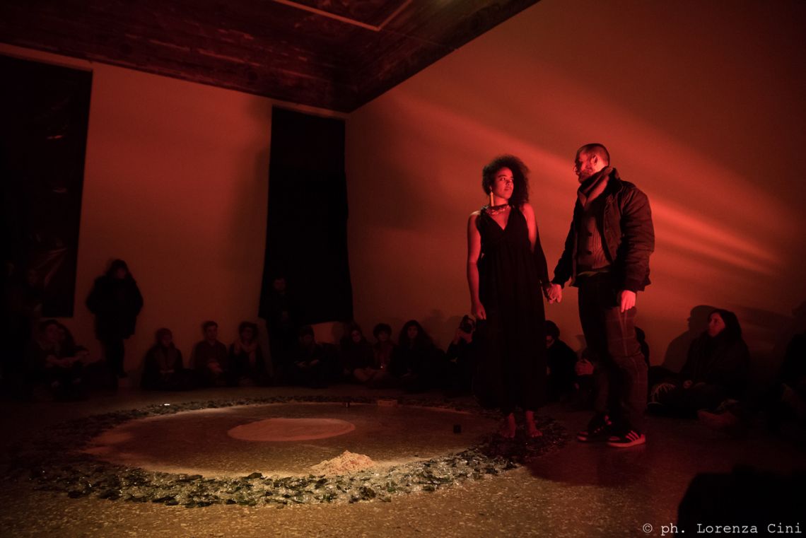 Nathalie Anguezomo Mba Bikoro, Last Sundance. Durational performance at the III Venice International Performance Art Week 2016. Image © Lorenza Cini