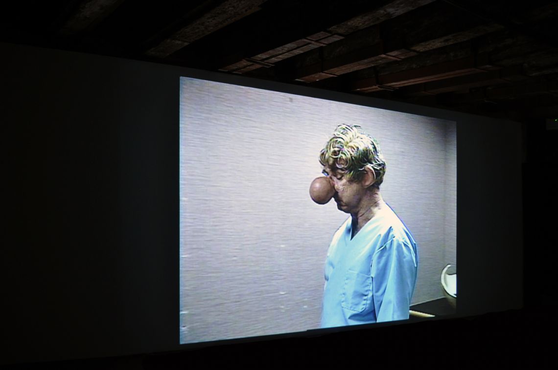 Paul McCarthy. Exhibition view of the video Painter (1995) at the III Venice International Performance Art Week 2016. Photograph by We Exhibit.